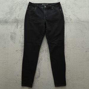 INC International Concepts Jeans Women's 4/27 Black Mid-Rise Skinny 28.5" Inseam